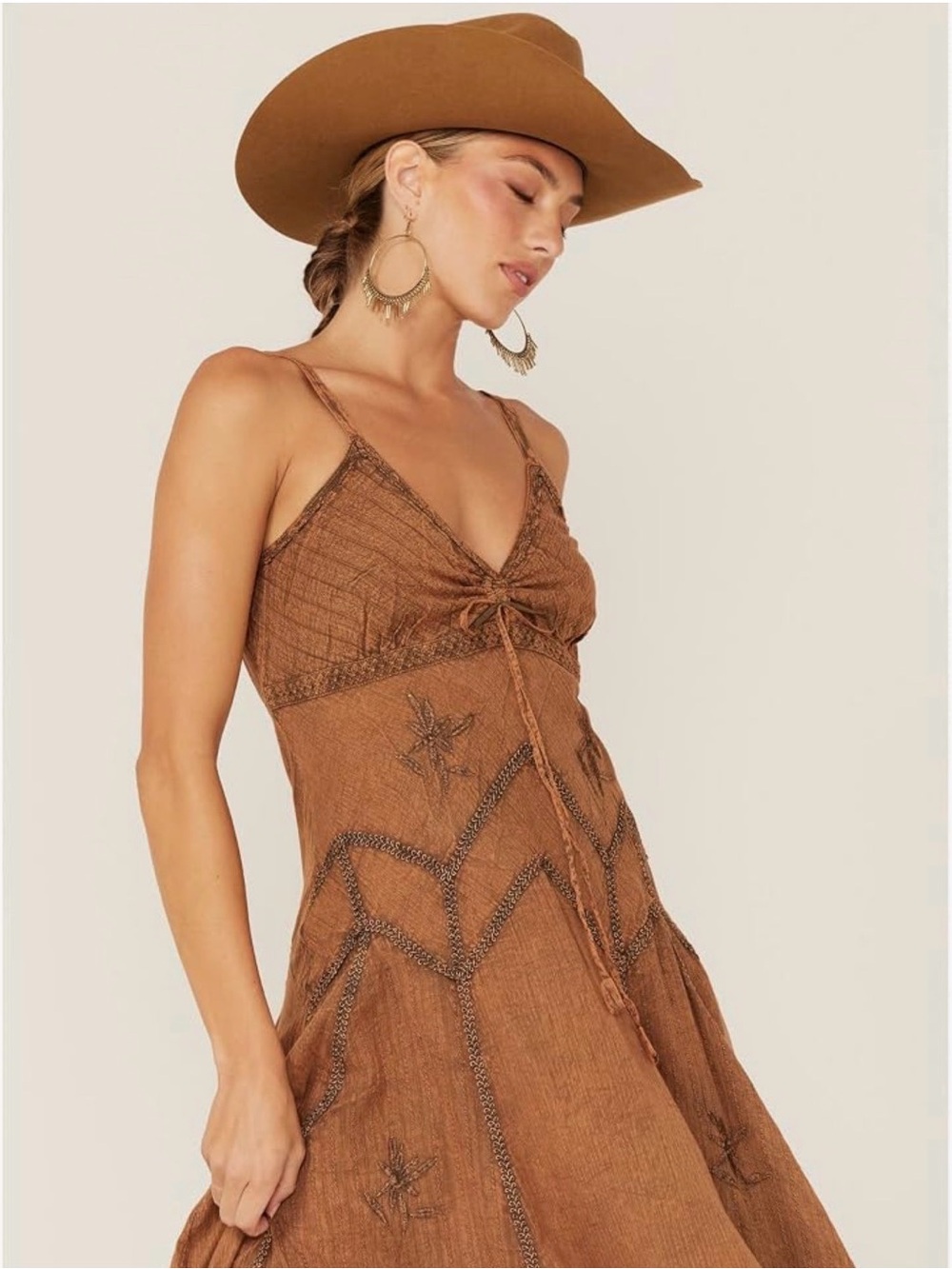 Women’s Brown bohemian western dress